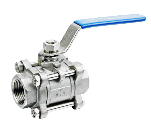 3PC不锈钢内螺纹球阀