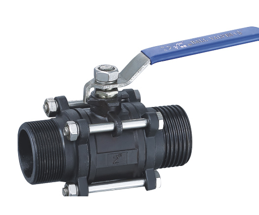 3PC锻钢外螺纹球阀