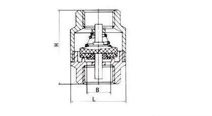 内螺纹立式止回阀结构图 内螺纹立式止回阀结构图